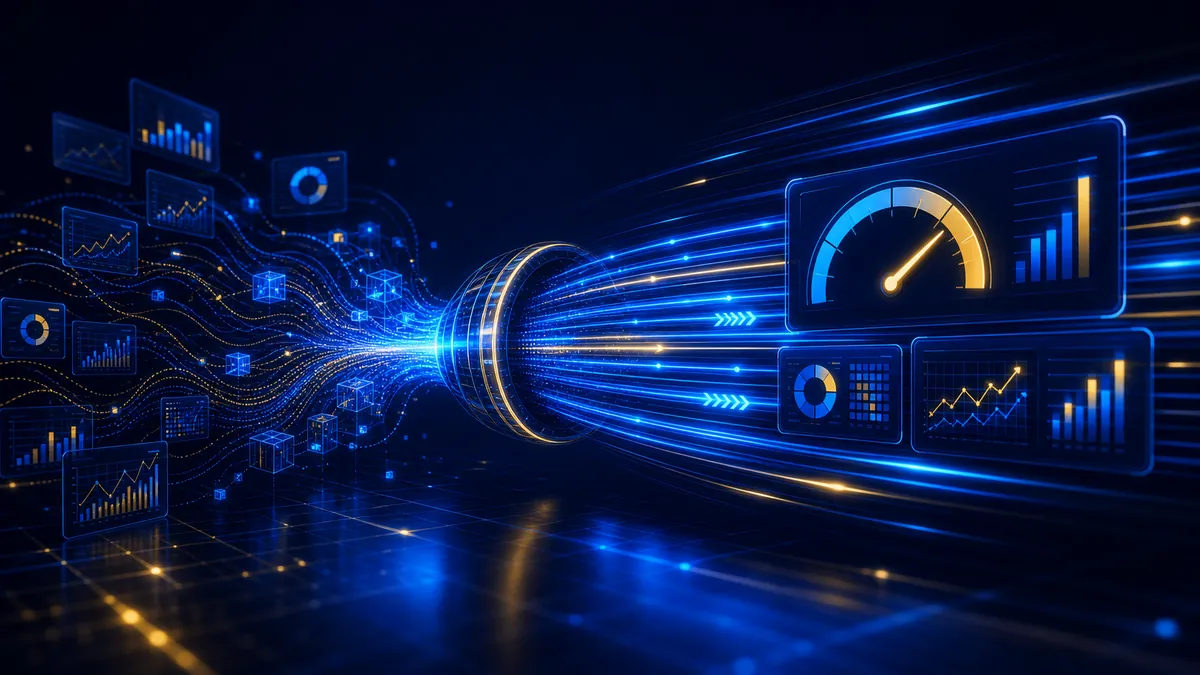 Optimized analytics pipeline showing faster performance