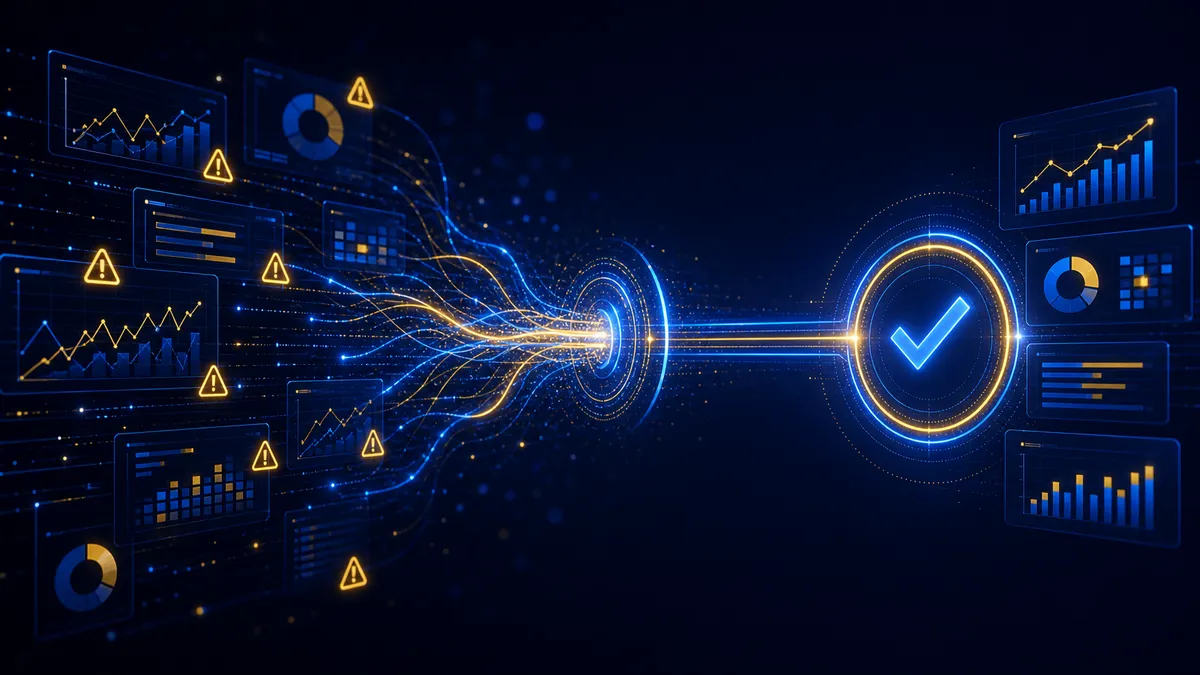 Dashboard trust and BI governance system